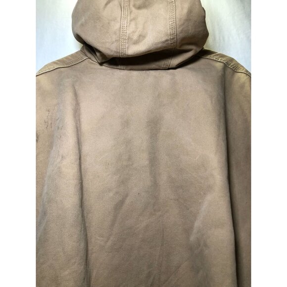 Carhartt Men's Hooded Canvas Work Jacket J280 2XL Quilted Flannel Lined, Canvas - Picture 11 of 16